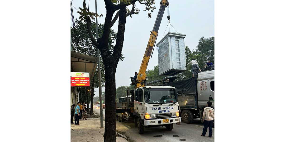 Nhà máy sản xuất máng cáp 2DE – Mặt đường gom Đại lộ Thăng Long